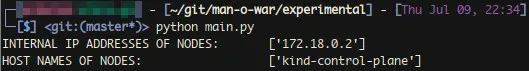 Image of Terminal Output